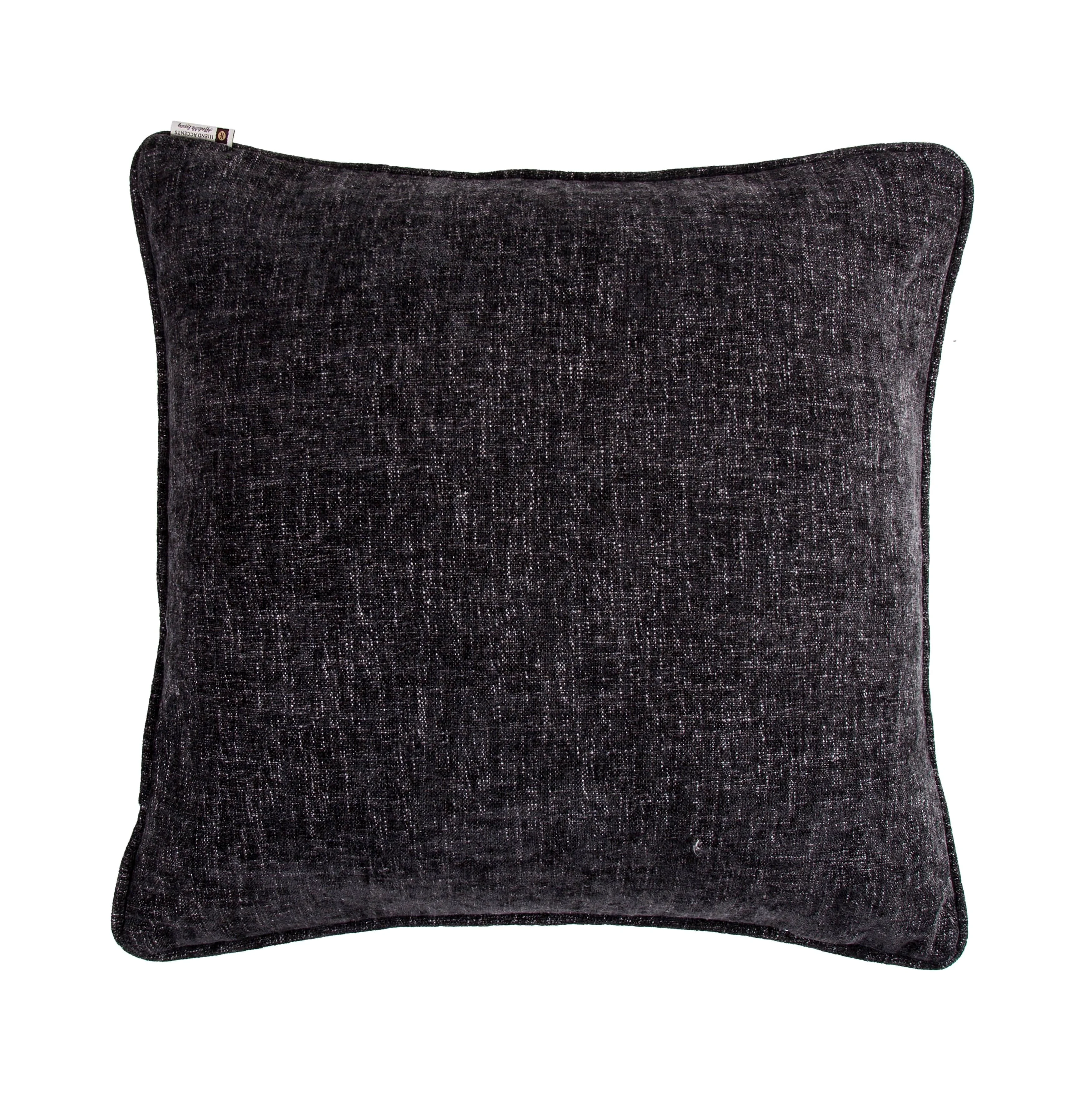 Carefully Designed Amelia Charcoal Gray Twill Euro Sham Enhanced