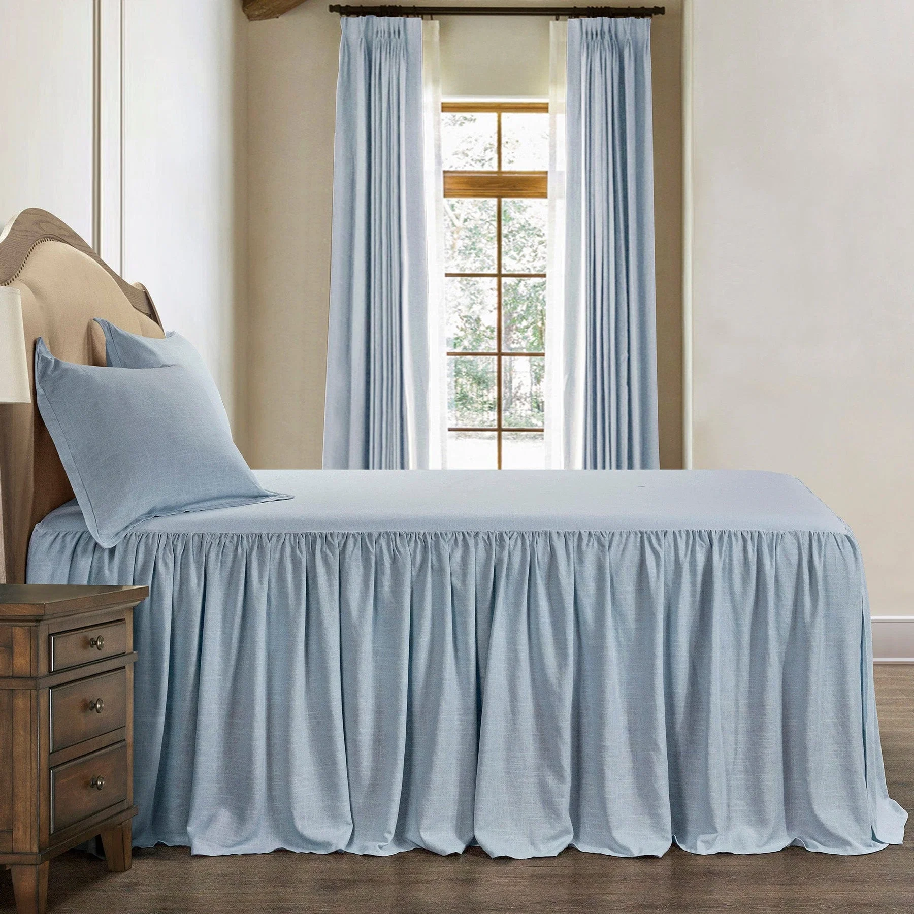 Premium Material Luna Washed Linen Bedspread Set 2 Pc High-Grade