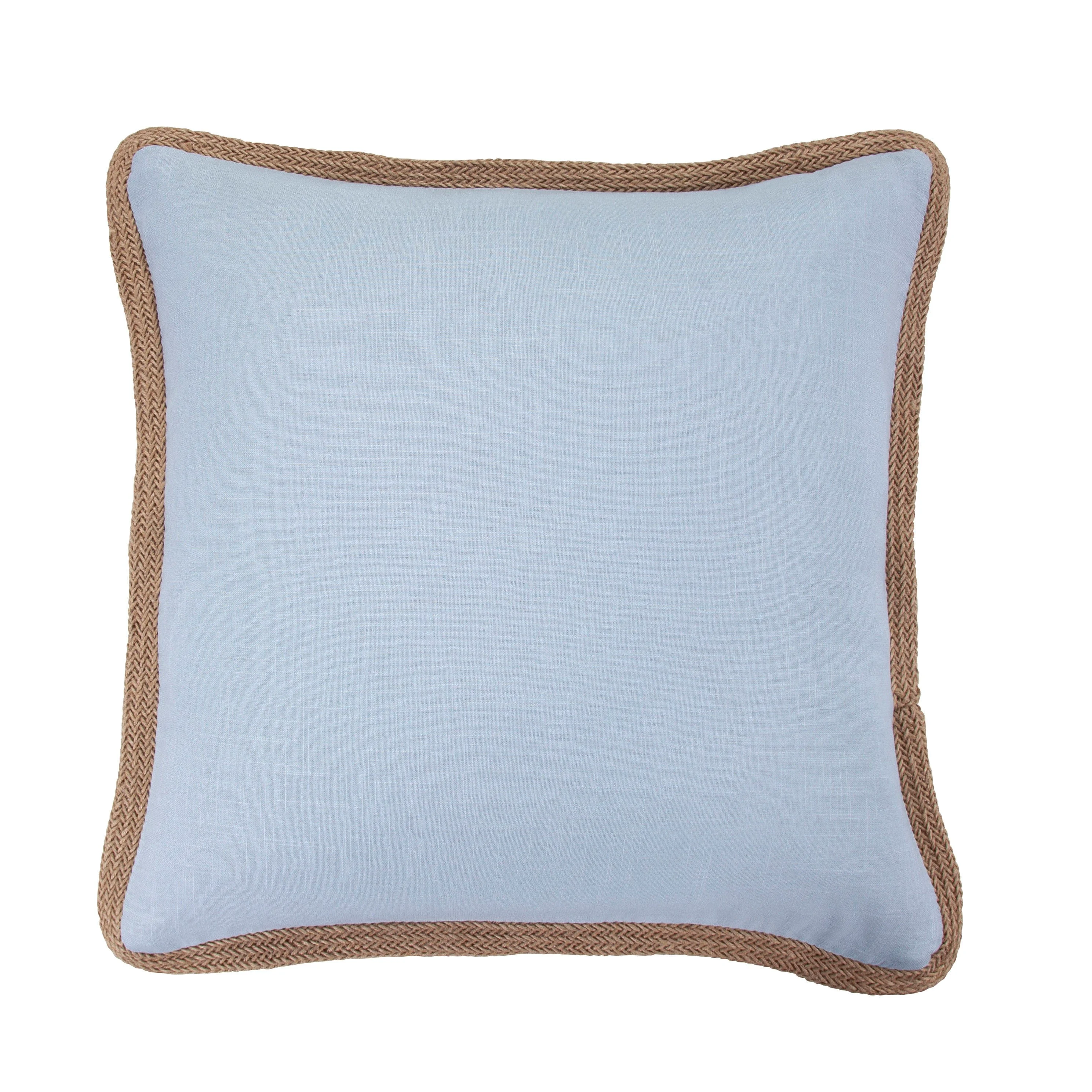 Traditional Luna Washed Linen Jute Trimmed Euro Sham Proven