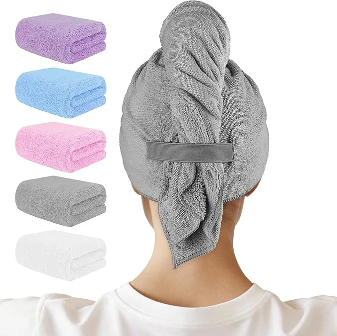 Organic AIDEA Microfiber Hair Towel 40 X 20 Inches Soft Wrap Practical