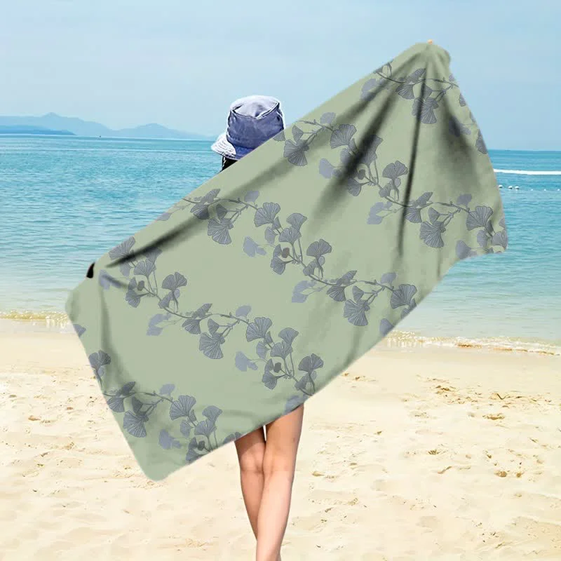 Selected Ownkoti Nature Ginkgo Leaf Beach Towel Modern