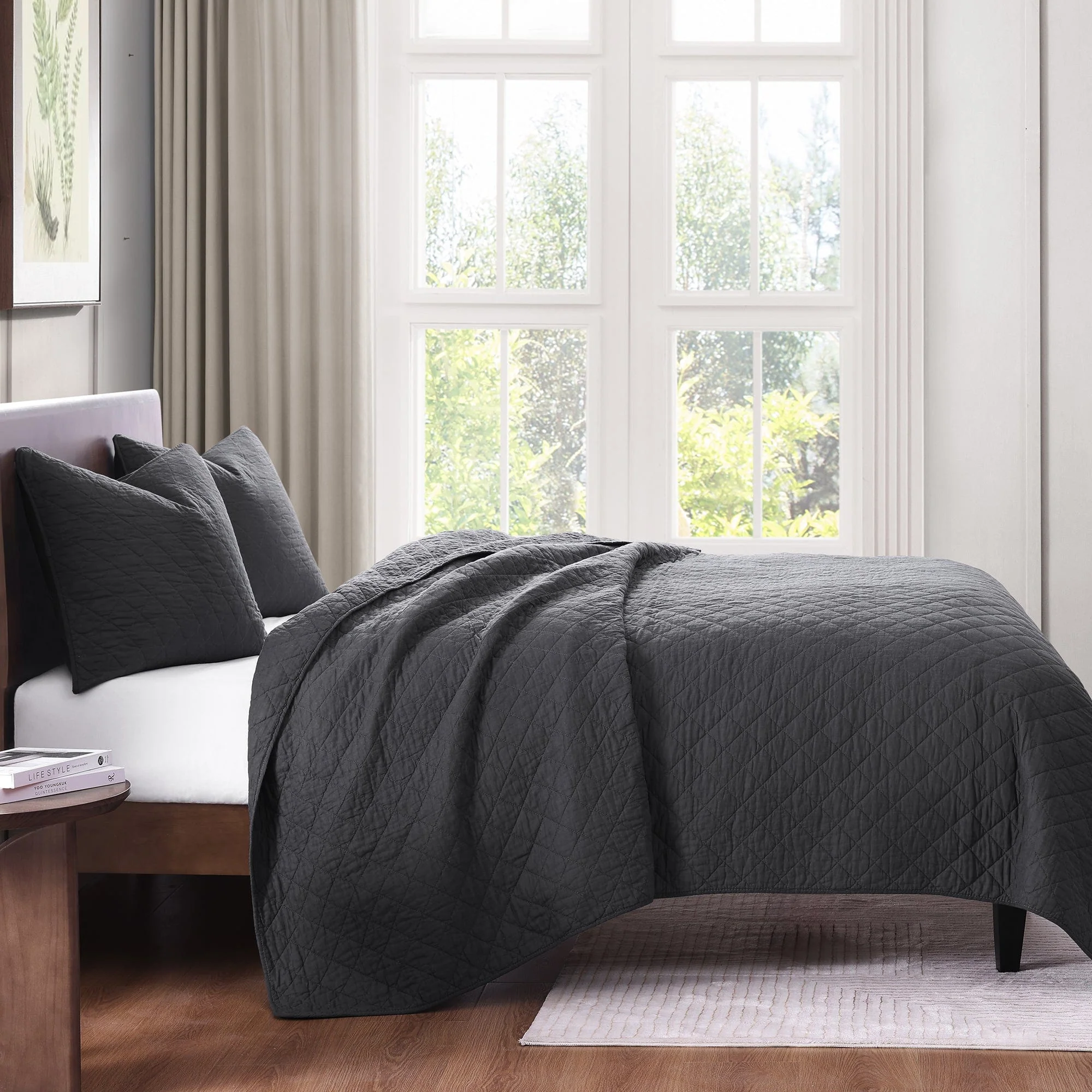 Authentic Cotton Comfort Quilt Set 3 Pc Breathable
