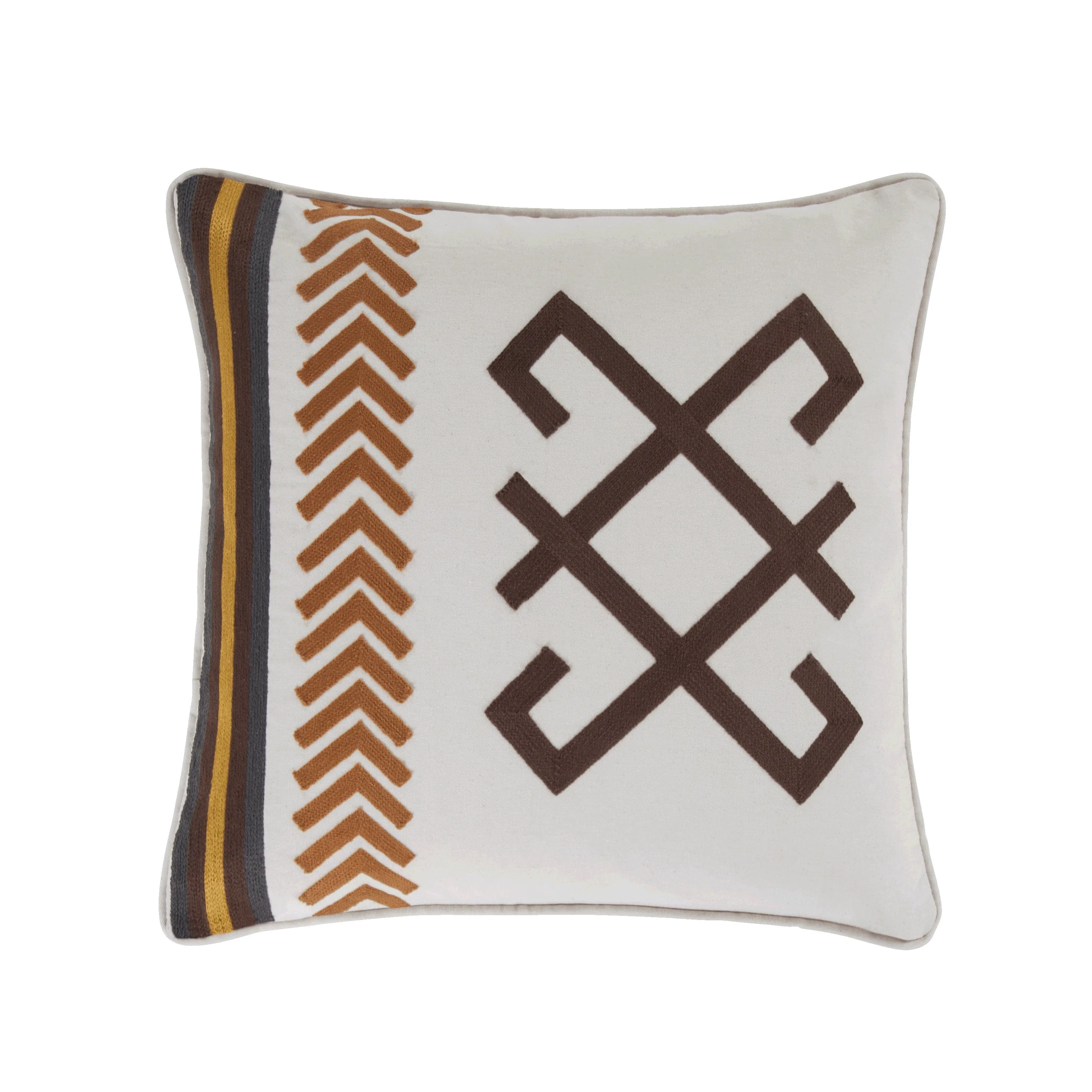 Professional Toluca Canvas Embroidered Cotton Pillow Unique