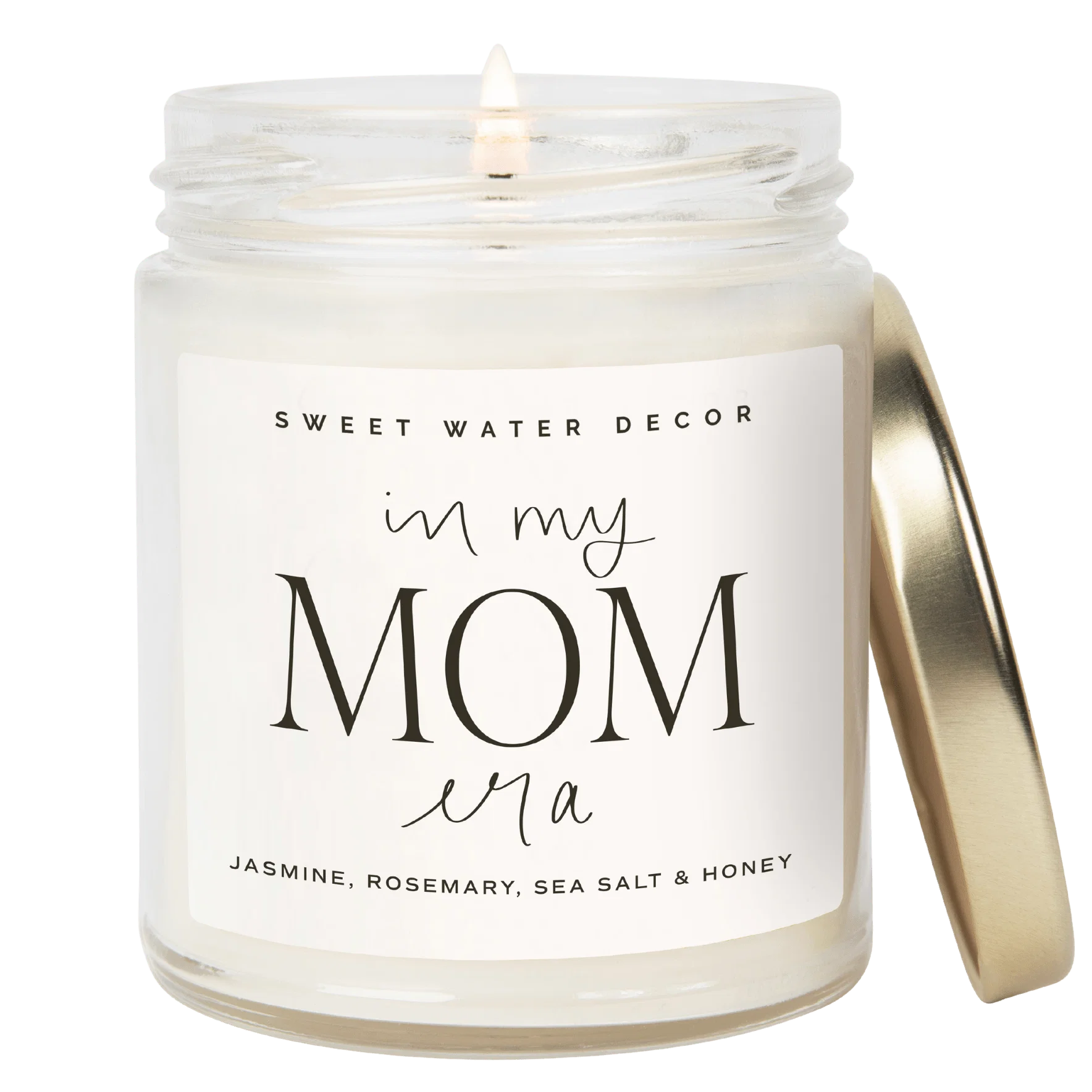 Detailed In My Mom Era Soy Candle – Clear Jar – 9 oz Wildflowers and Salt Certified