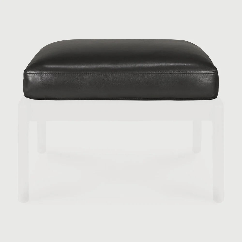 Exclusive Jack Footstool Cushion Black Leather Environmentally Friendly