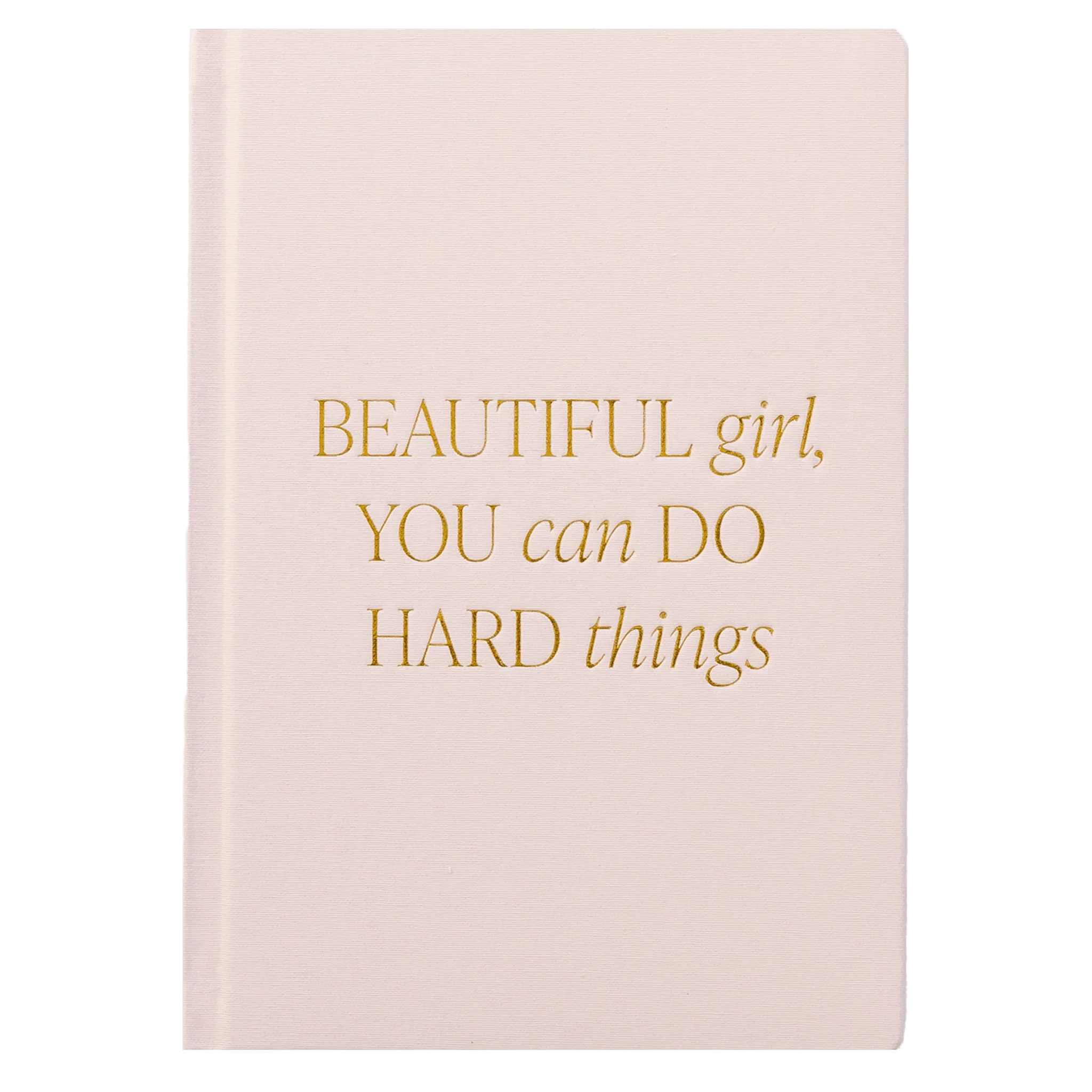 Elegant Beautiful Girl Fabric Journal Natural