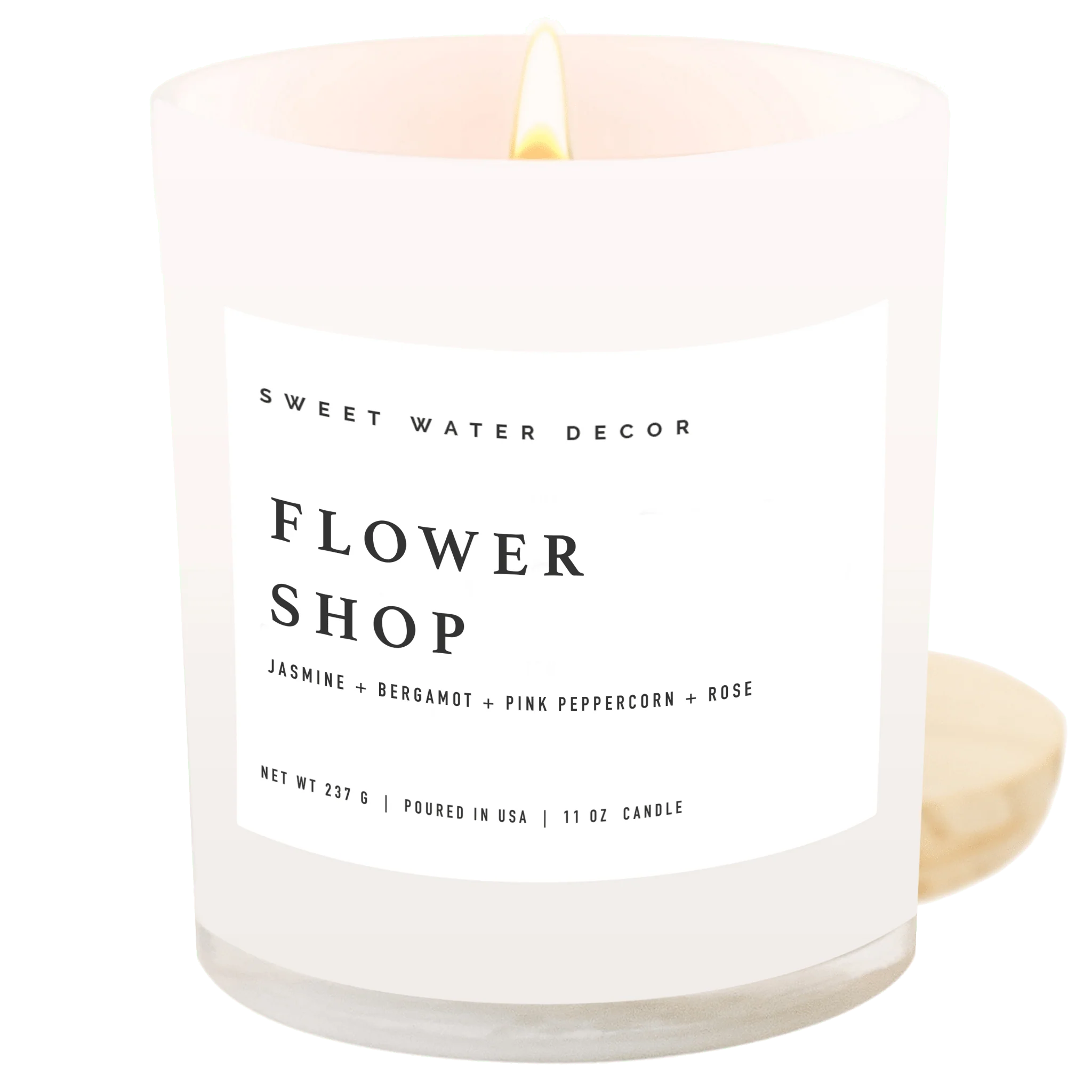Innovative Flower Shop Soy Candle – White Jar – 11 oz Breathable