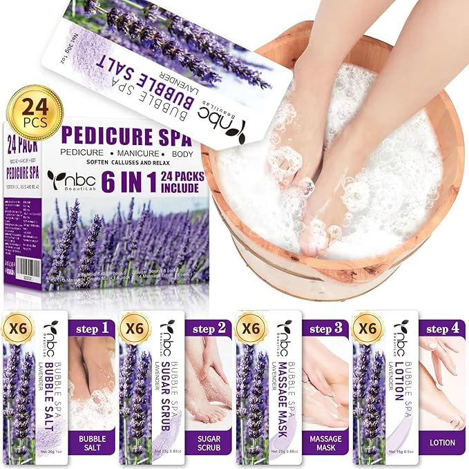 Smooth 24 PCS Foot Soak Pedicure Kit Foot Soak Set Easy-to-Use