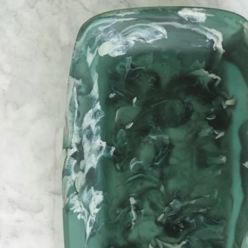 Trusted Handmade Resin Tray Moss Large Soft