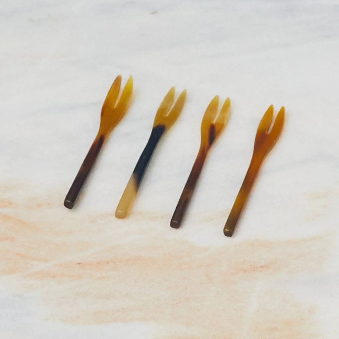 First-Class Horn Cocktail Forks Set of 4 Efficient
