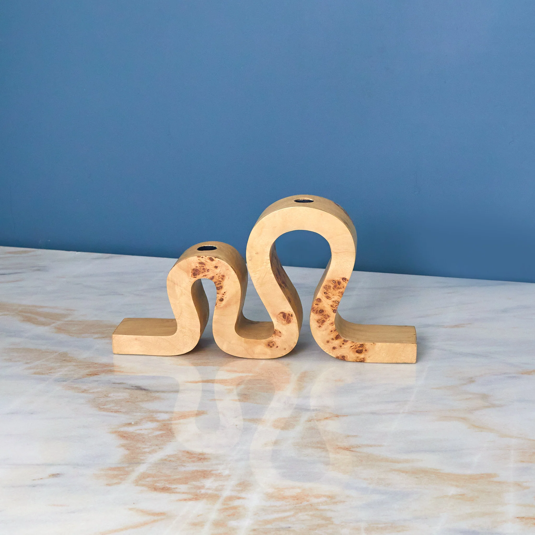 Long-Lasting Uma Burl Wood Candle Holder Original