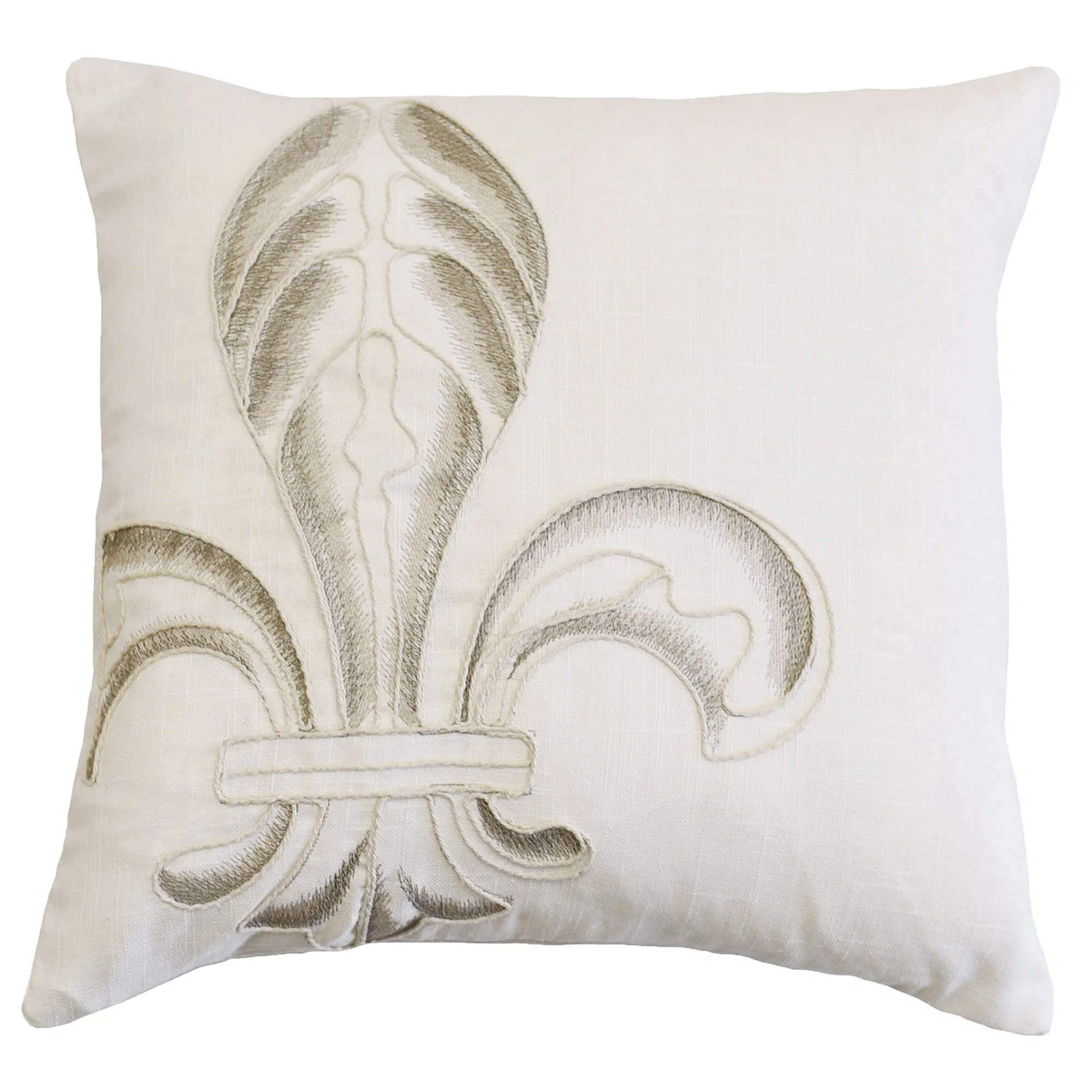Healthy Newport Embroidery Fleur De Lis Throw Pillow Specialty