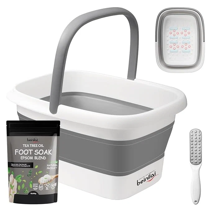 Long-Lasting Beinilai Collapsible Foot Bath Kit Foot Soaking Tub Certified