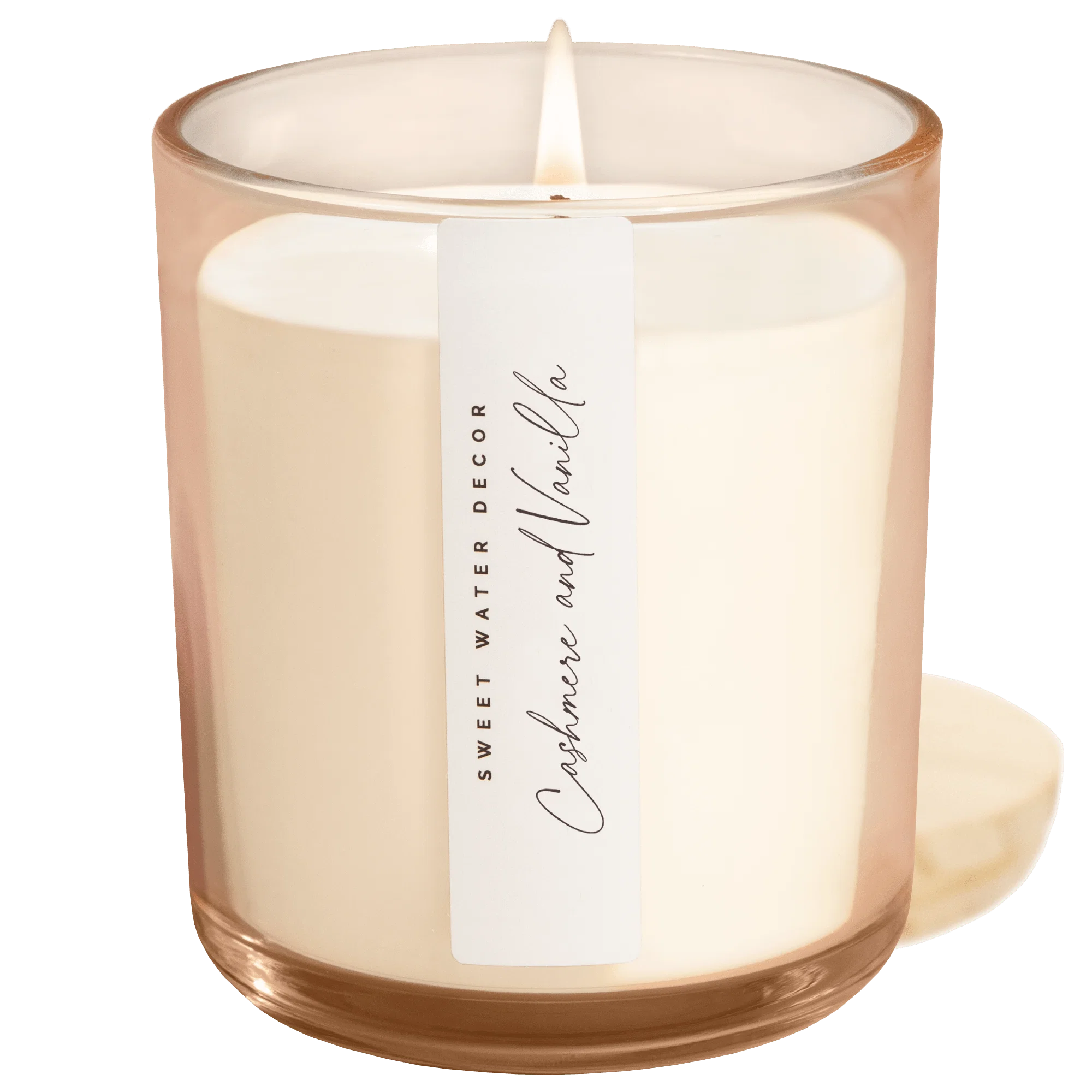 Organic Cashmere and Vanilla Soy Candle – Tinted Glass Jar – 12 oz Relaxed