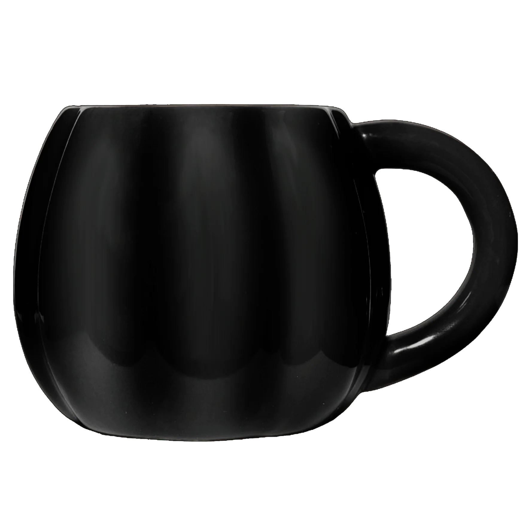 Contemporary Black Pumpkin 19 oz Figural Coffee Mug Authentic