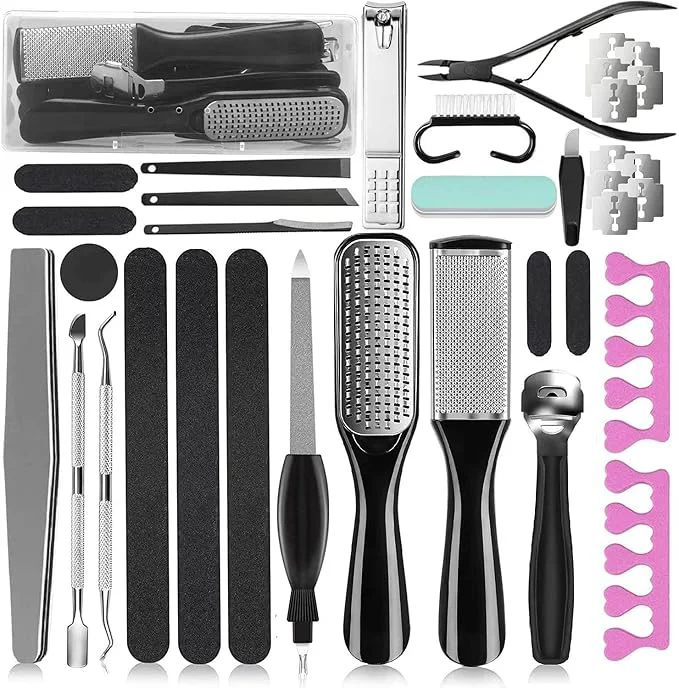 Lightweight EKOCSIO Professional Pedicure Kit 36 in 1 Stainless Steel Foot Care Kit Foot High-End