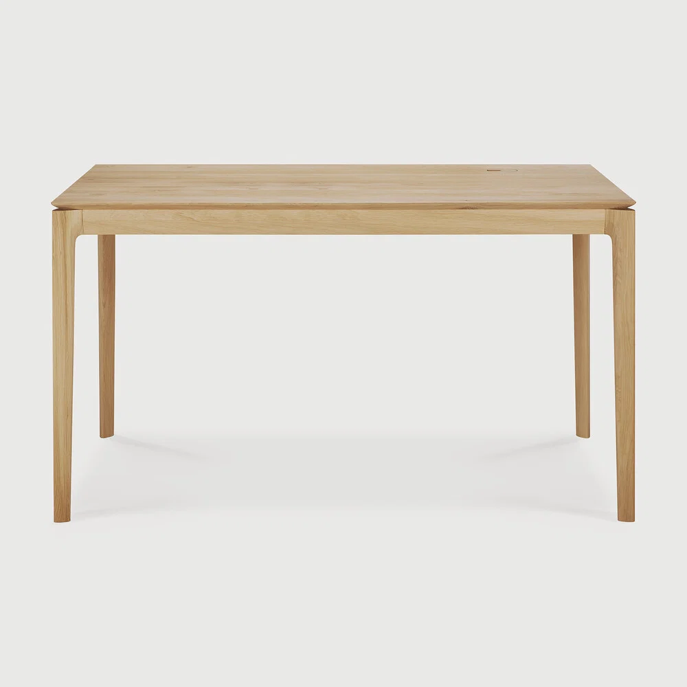 Carefully Designed Bok desk – varnished oak – rectangular – with cable management Premium Material
