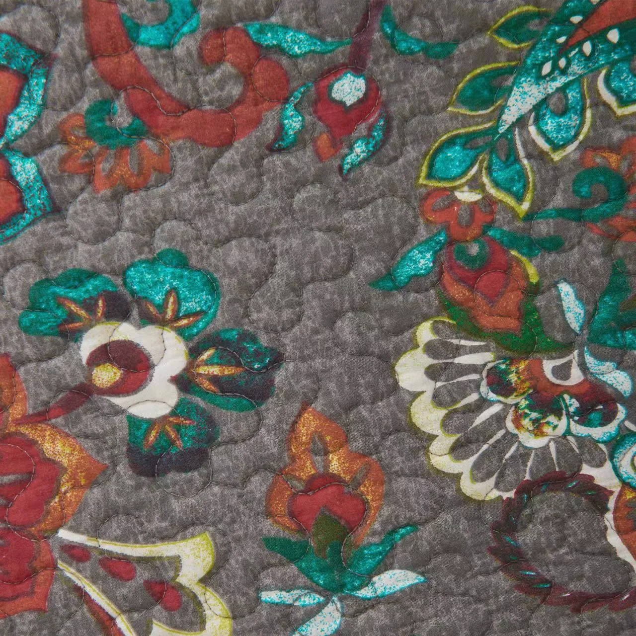 Crafted Abbie Quilt Teal Swatch Authentic