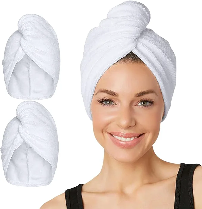 Easy-to-Use Turbie Twist 2-Pack Microfiber Hair Towel Optimized