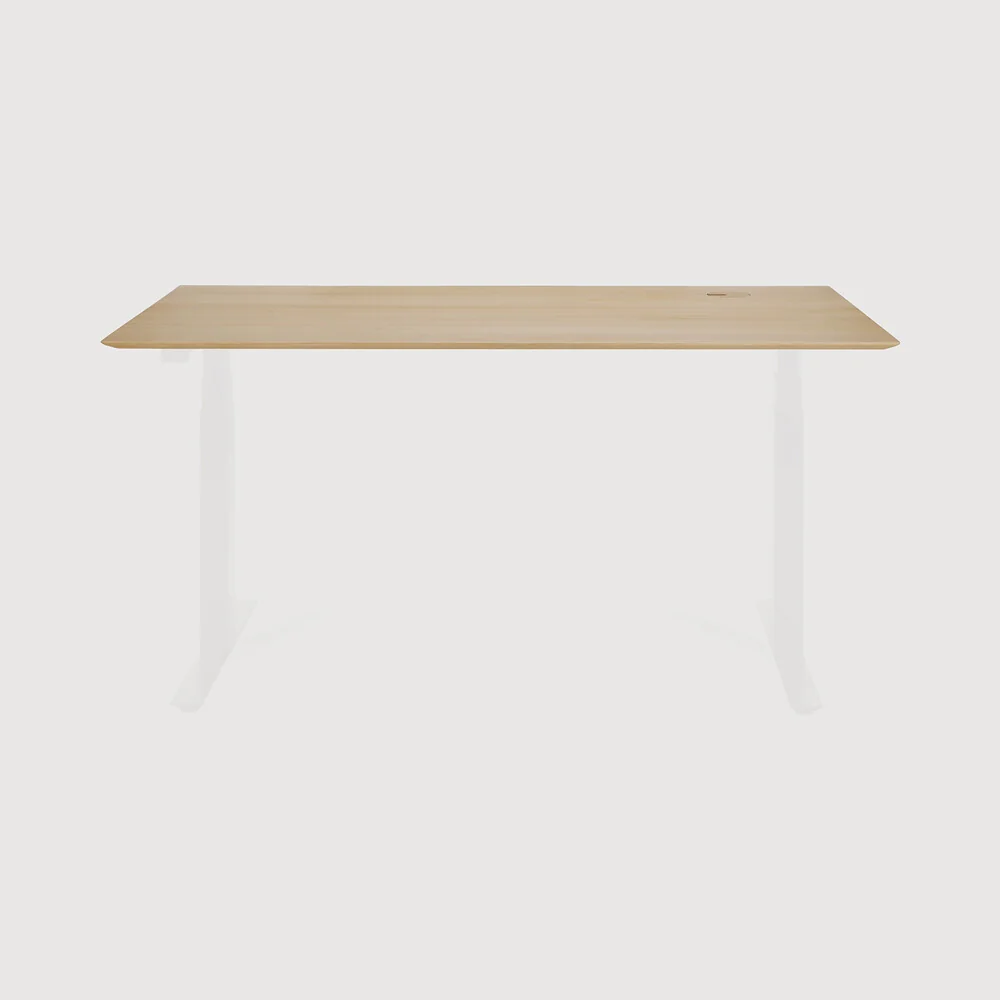 Casual Bok adjustable desk table top – varnished oak – rectangular – with cable management Specialty