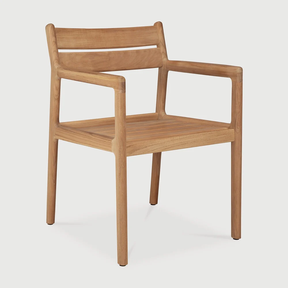 Artisan Jack outdoor dining chair frame – teak – with arms Optimized
