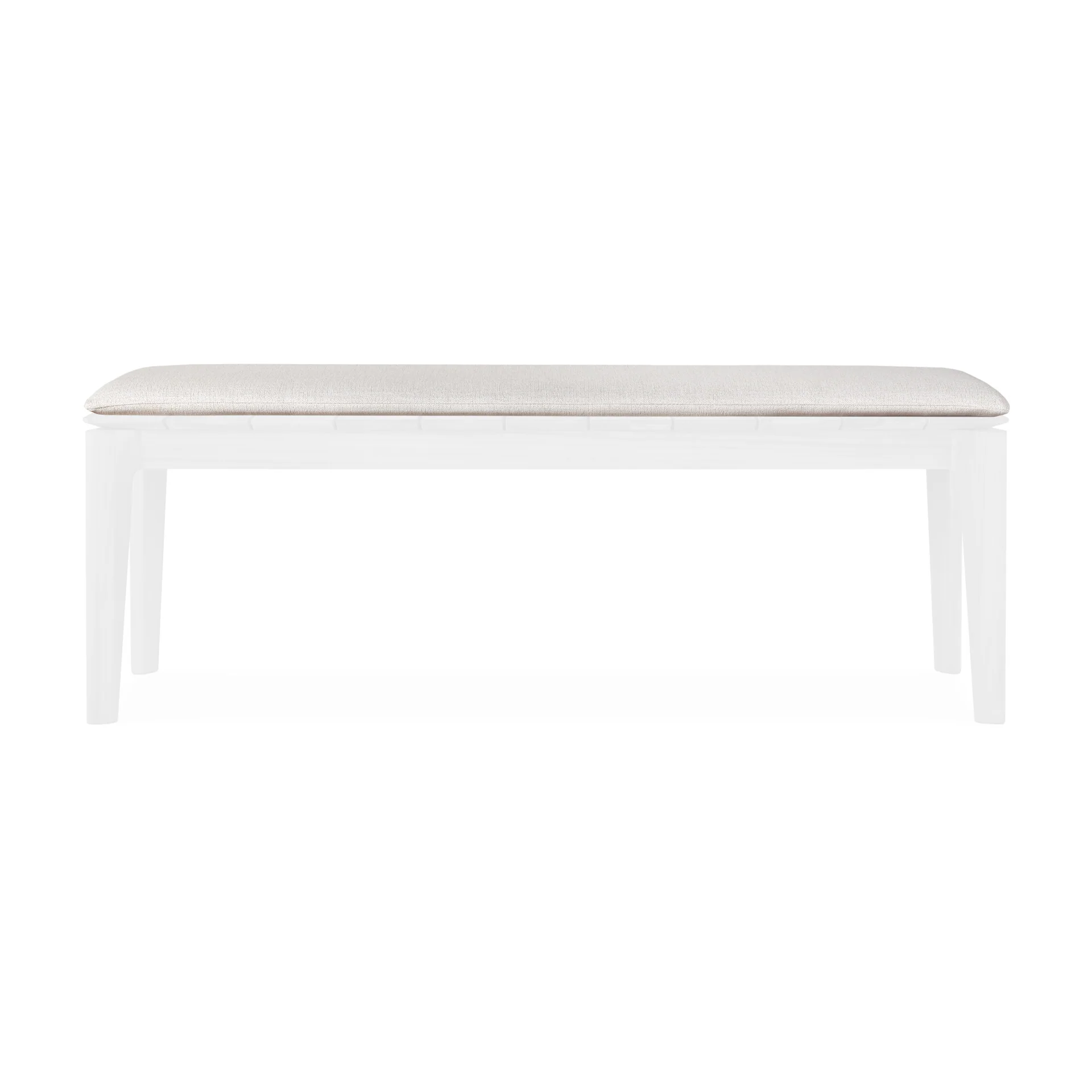 Refined Bok outdoor bench cushion – Off White fabric – 2 seater Premium