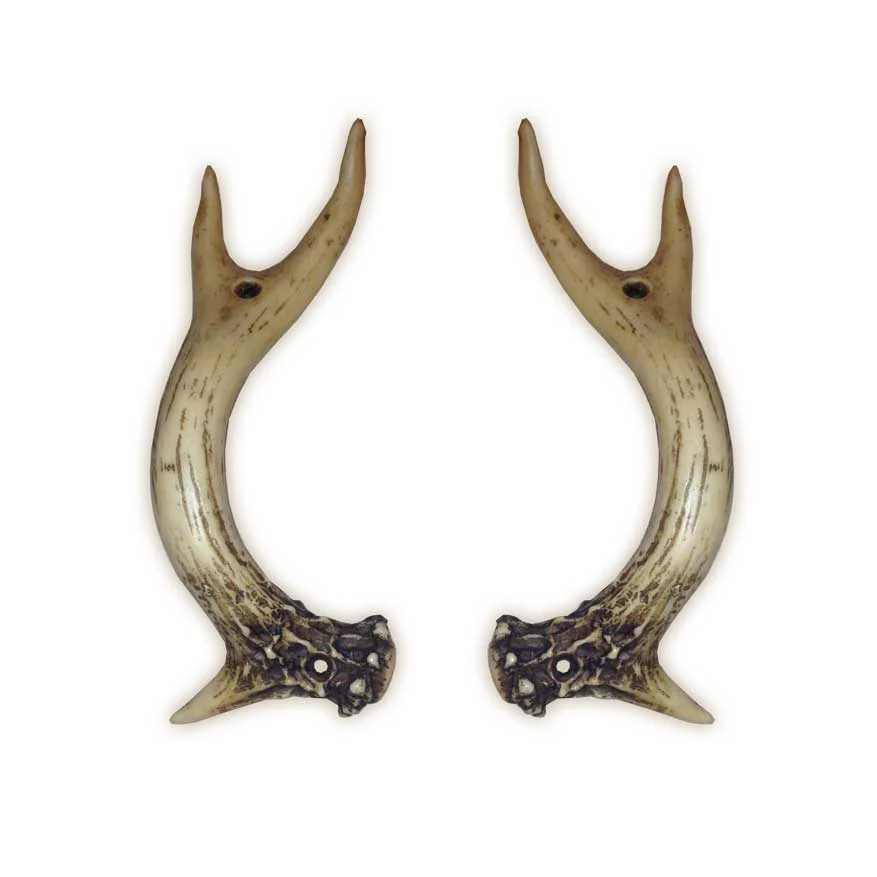 Optimized Faux Antler Door Handle Set 2 Pc Unique