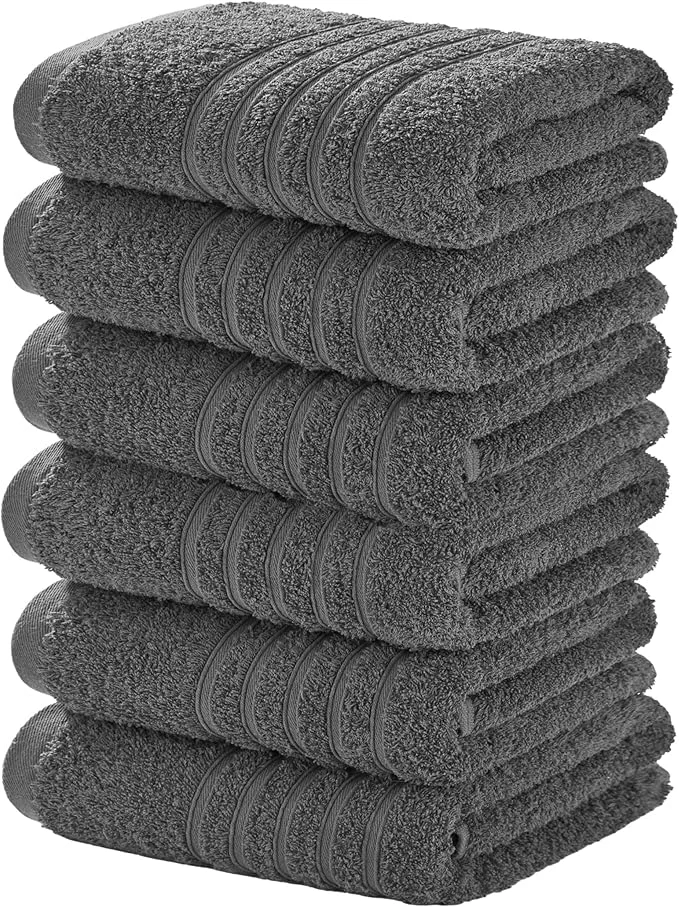 Enhanced Aibaser Towels 6 Pack Bath Towel Traditional
