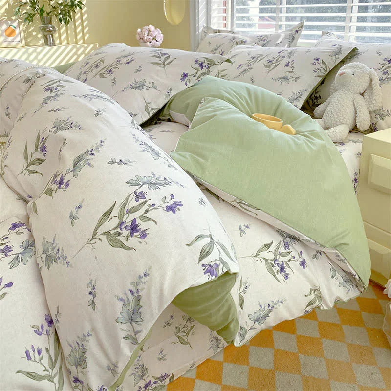 Environmentally Friendly Ownkoti Rustic Floral Pure Cotton Bedding Set 4PCS Crafted