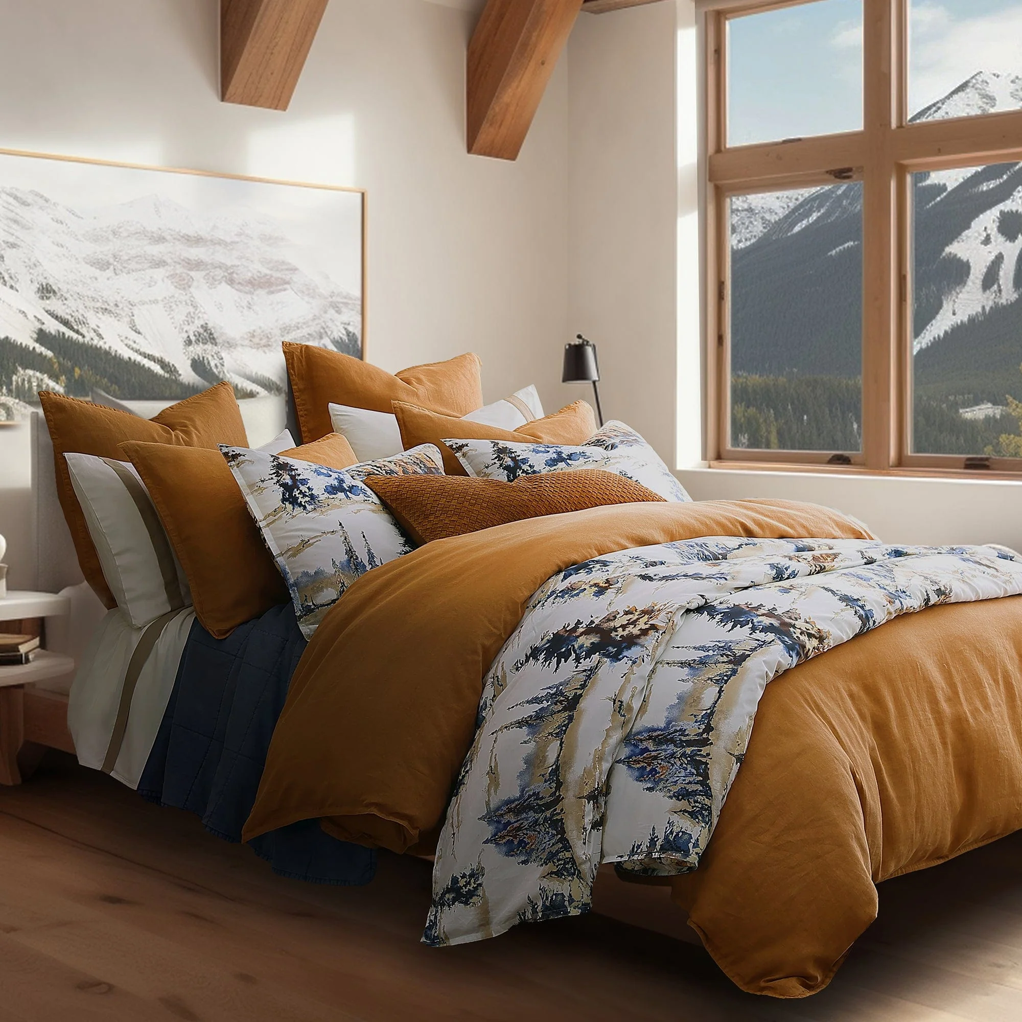 User-Friendly Acadia Reversible Comforter Set 2 Pc Elegant