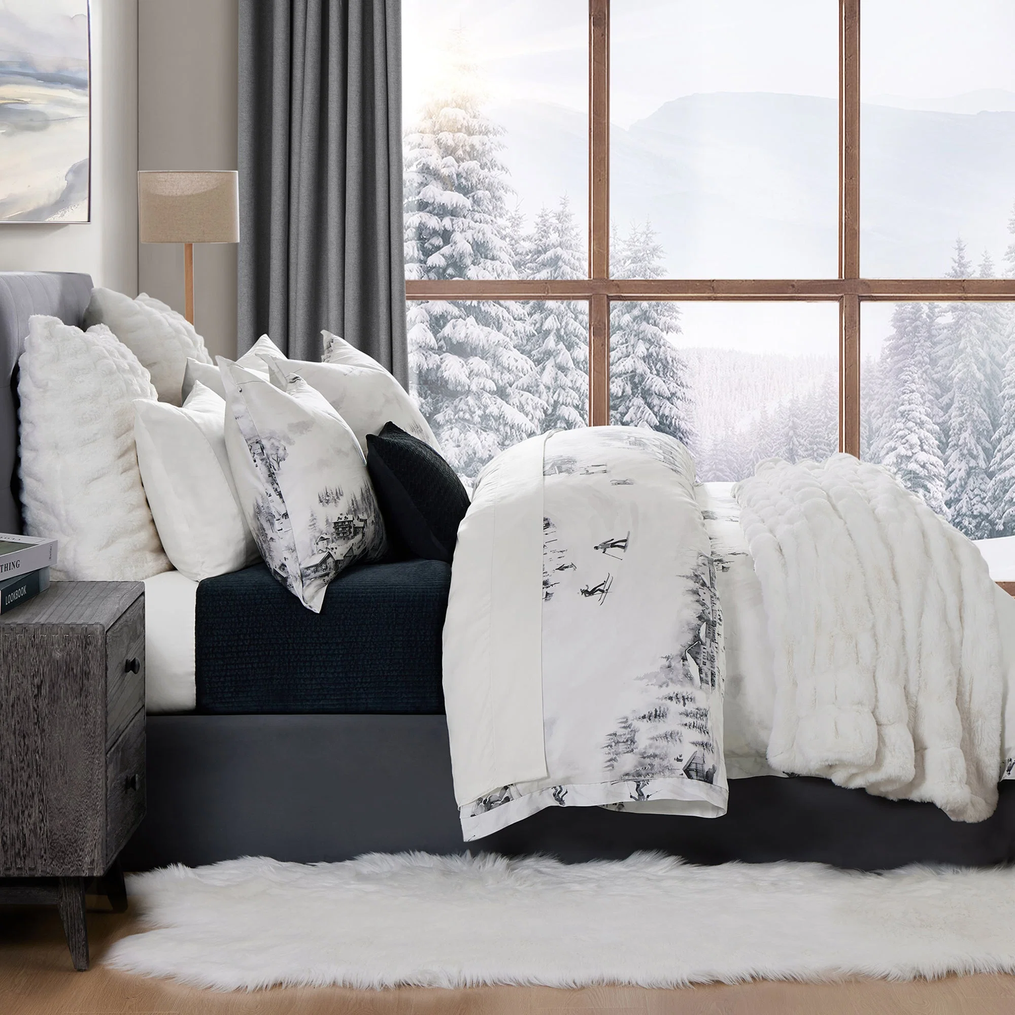 Artisan Ski Life Eucalyptus Duvet Cover Set 3 Pc Soft