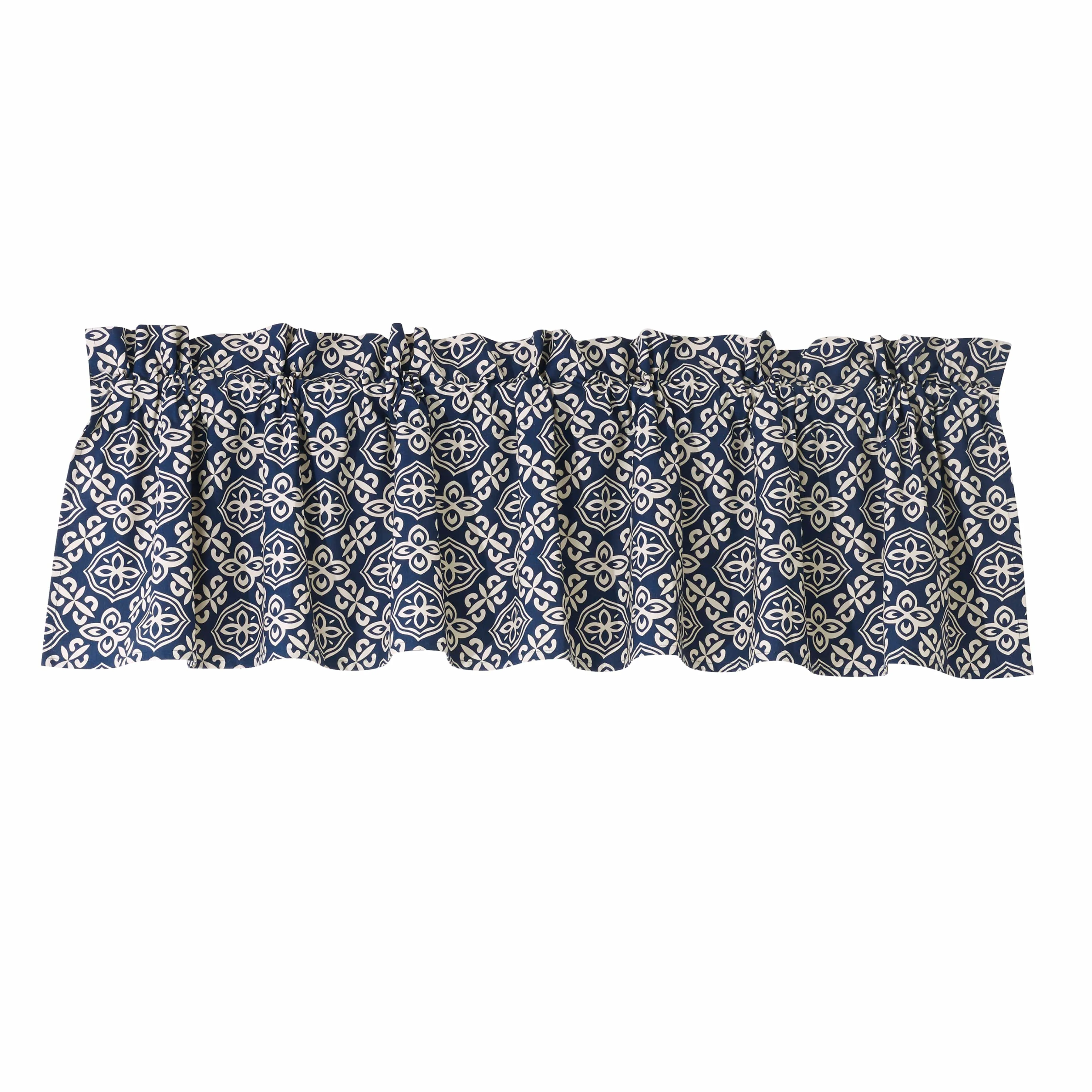 Contemporary Printed Cotton Valance Top-Quality