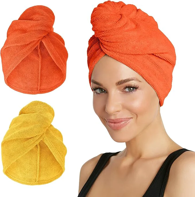 Verified Turbie Twist 2-Pack Microfiber Hair Towel First-Class