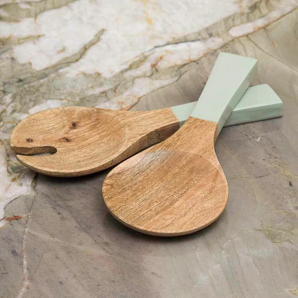 Solid Madras Serving Set Sage Casual