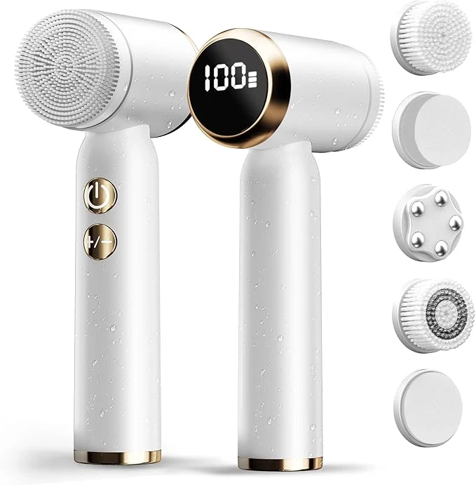 Advanced Electric Face Scrubber with Led Display Facial Cleansing Brush Expertly Made