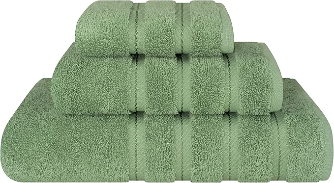 Safe American Soft Linen Premium 3 Piece Towel Set 1 Bath Towel 1 Hand Towel 1 Eco-Friendly