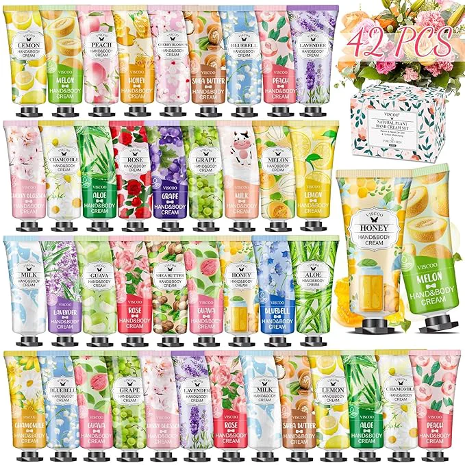 Clean VISCOO 42 Pack Hand Cream Gifts Set Green