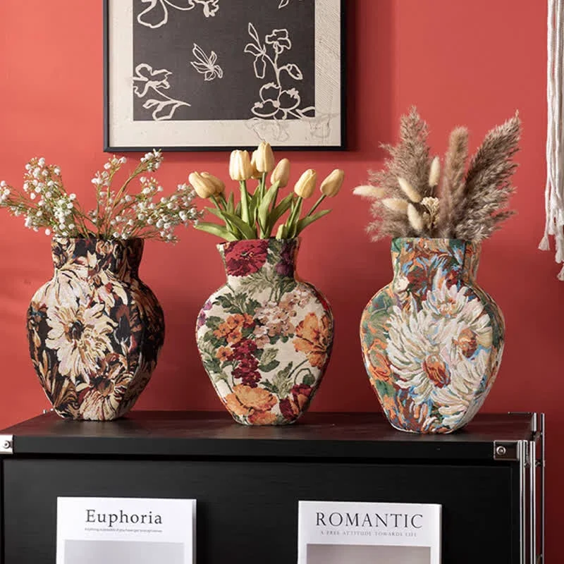 Fast Ownkoti Handcrafted Soft-Texture Floral Decorative Vase Carefully Designed
