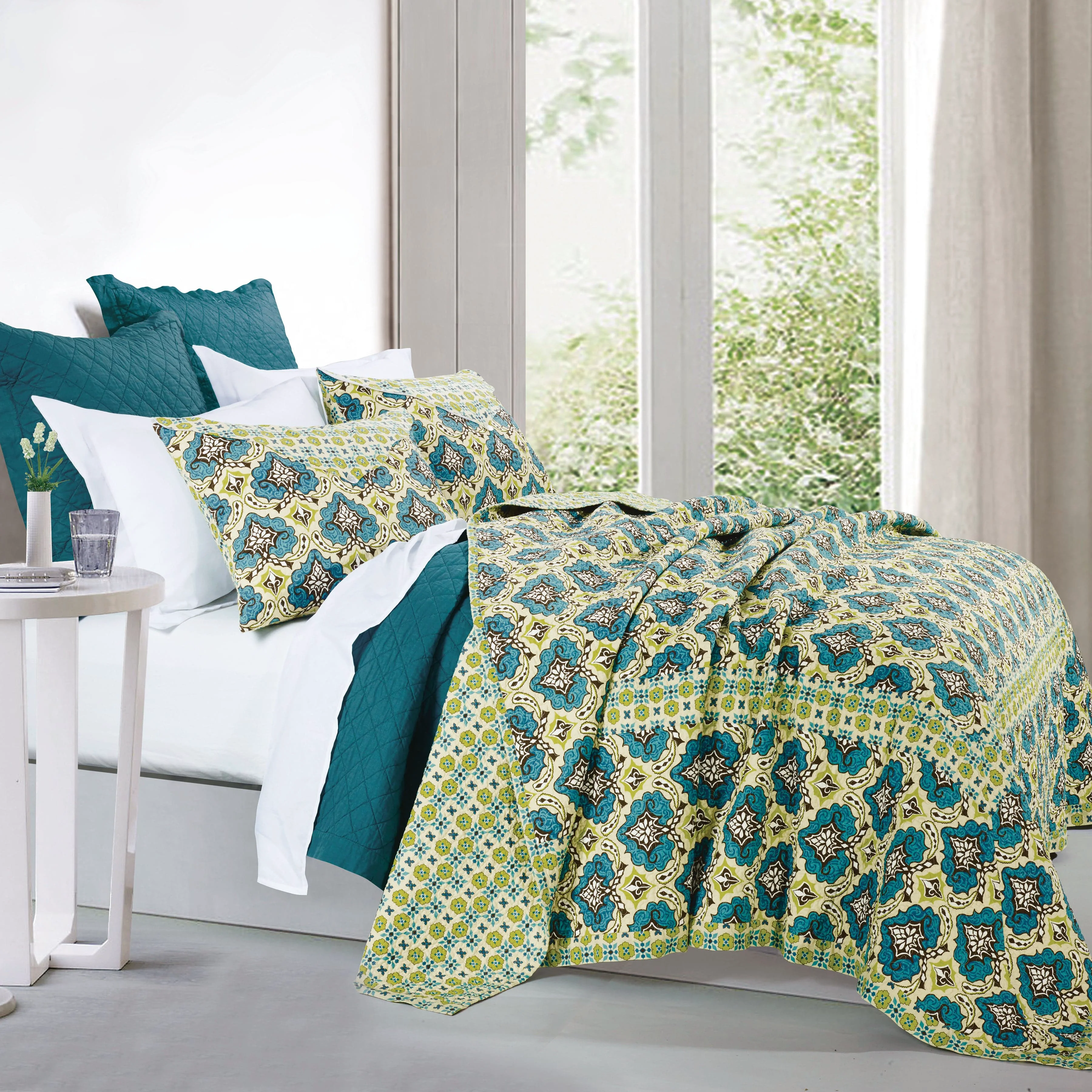Recyclable Salado Reversible Quilt Set 2 Pc Versatile