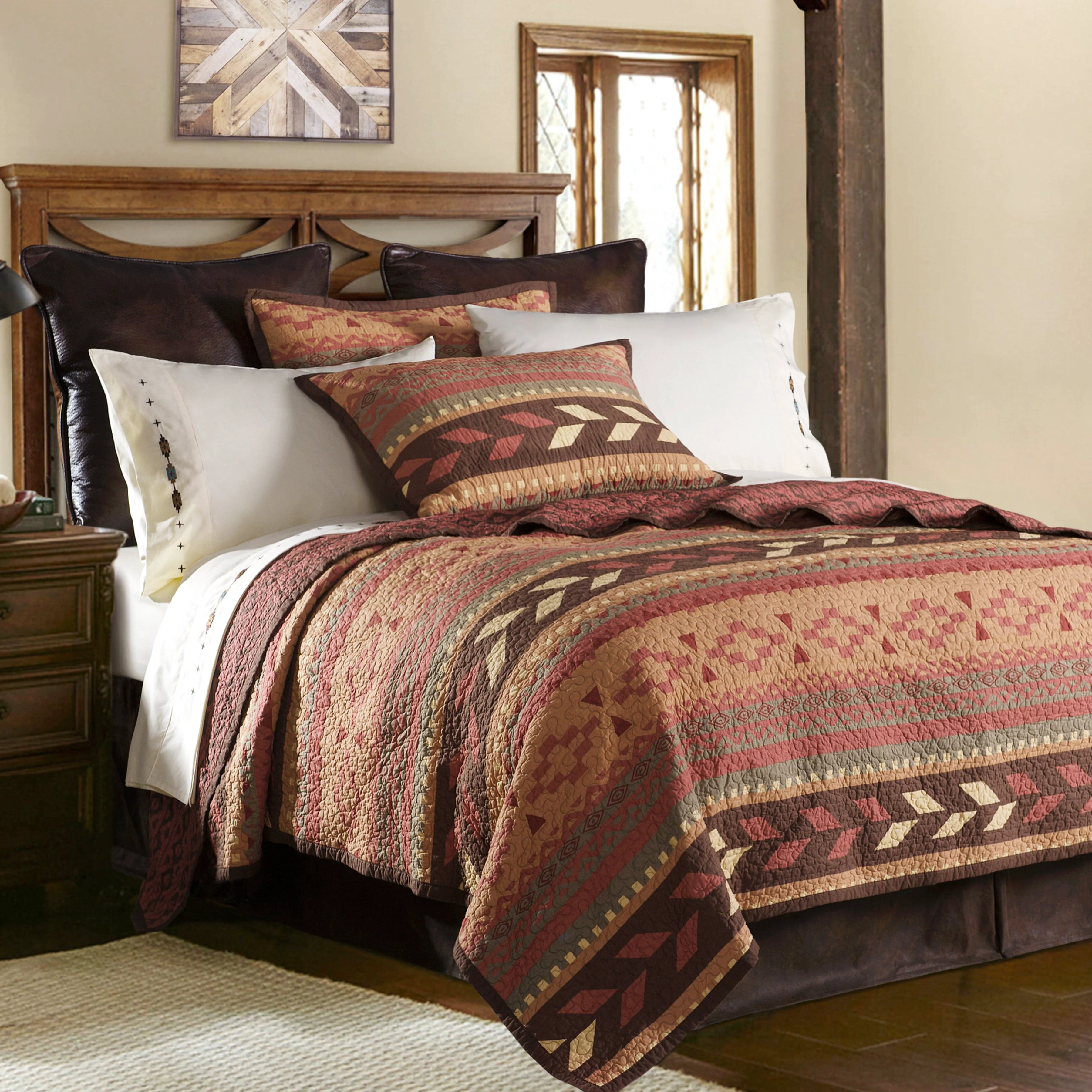 Optimized Broken Arrow Reversible Quilt Set 2 Pc World-Class