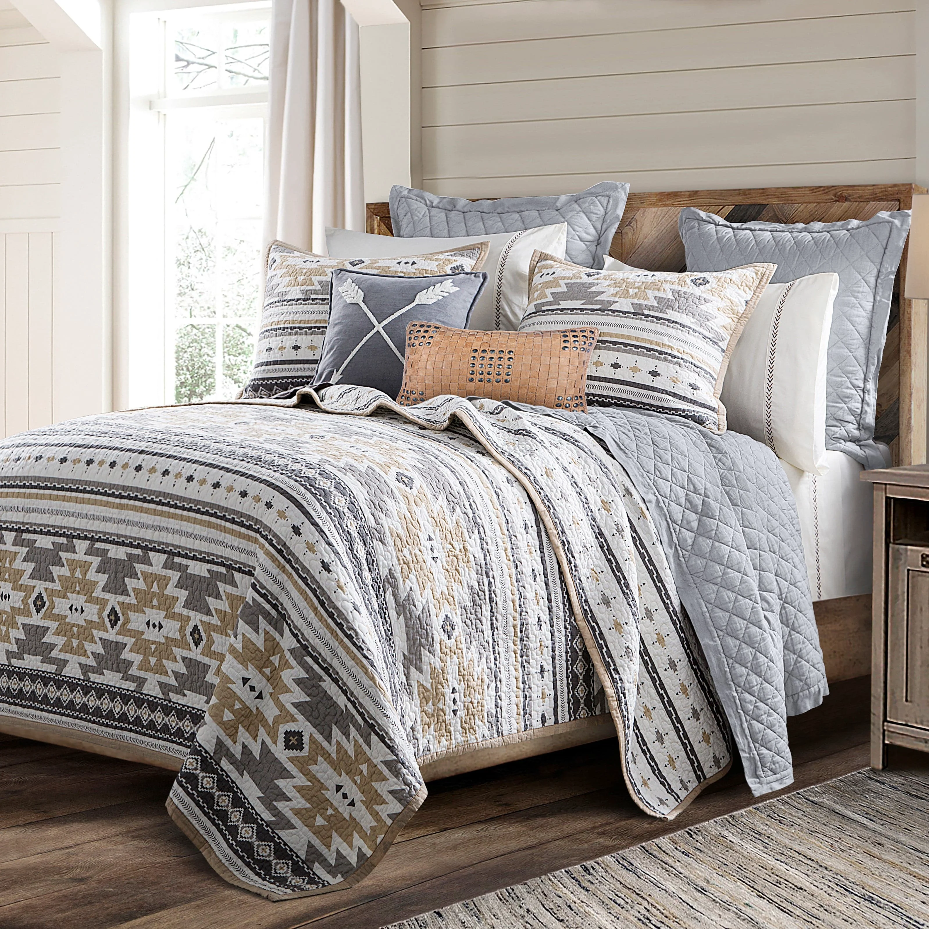 Relaxed Desert Sage Reversible Quilt Set 2 Pc Stylish