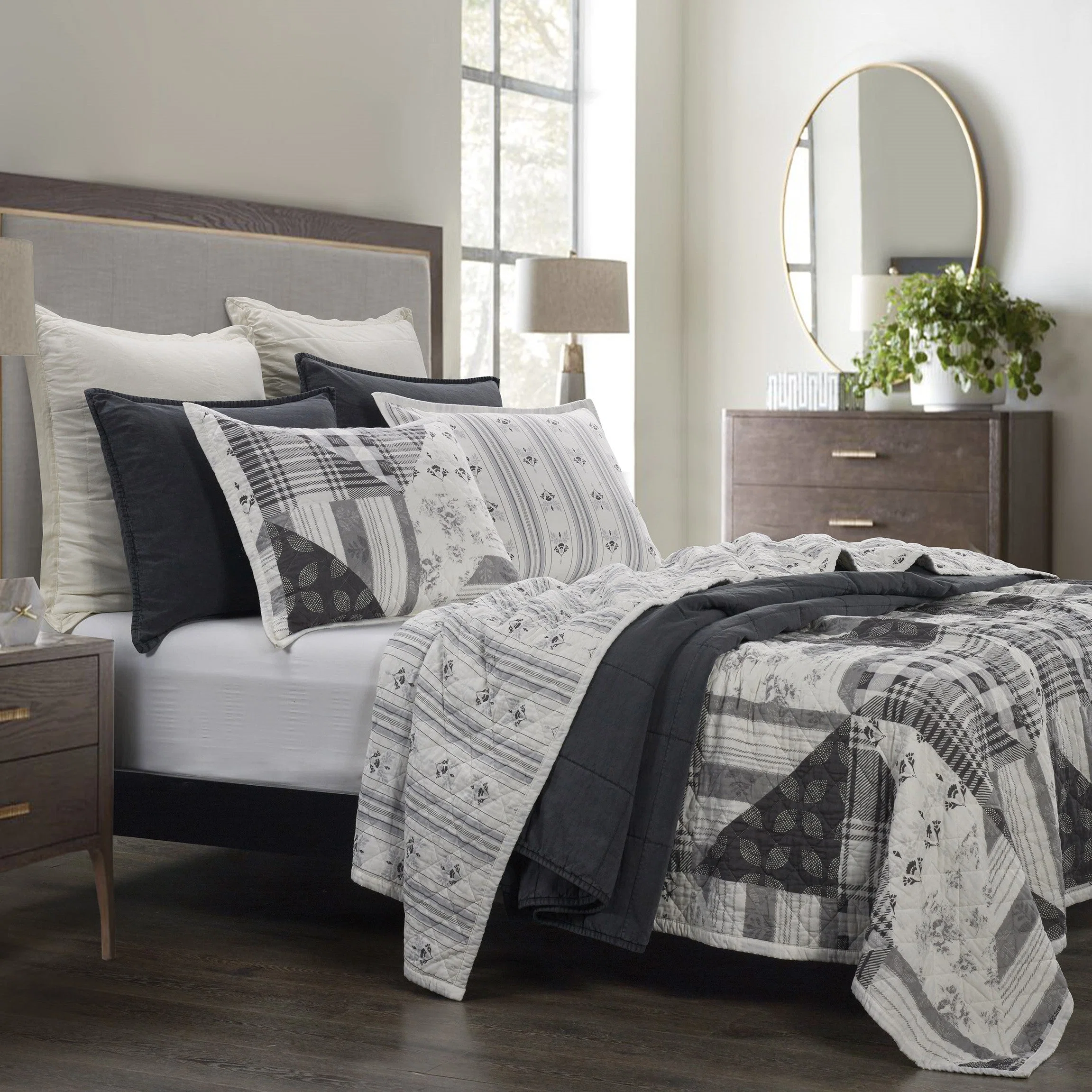 Smart Patchwork Prairie Reversible Quilt Set 3 Pc Efficient