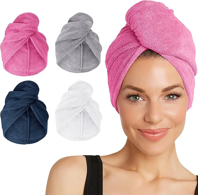 Trendy Turbie Twist 4-Pack Microfiber Hair Towel Casual
