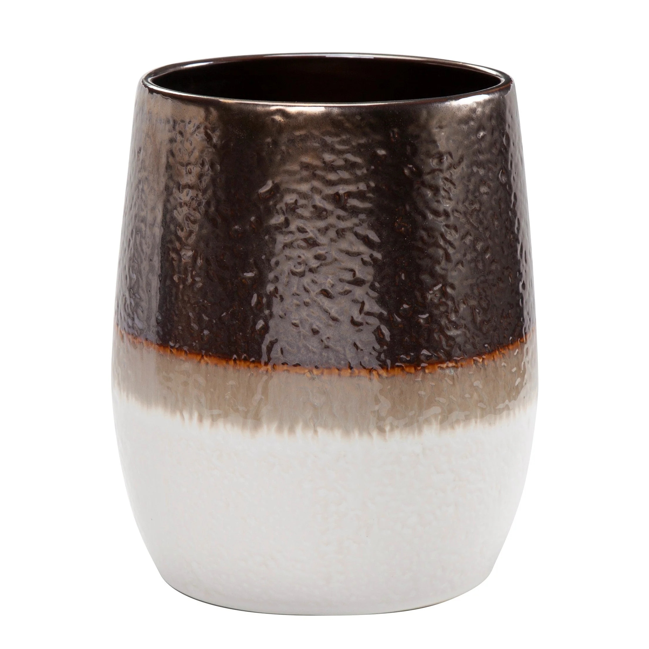 Casual Gilded Stoneware Wastebasket Recyclable