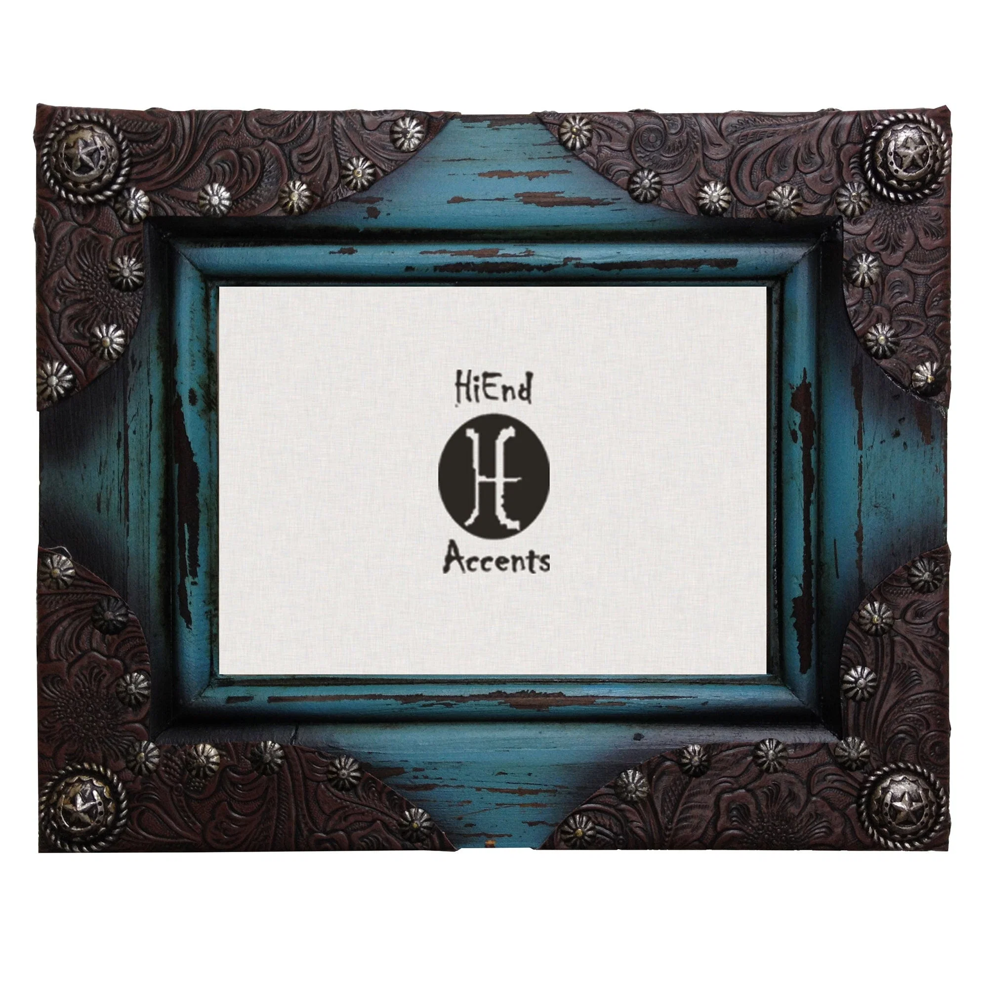 Natural Painted Distressed Wood with Leather Corners Reusable