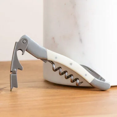 Artisan French Dry Goods Bone Corkscrew in a beechwood box Original
