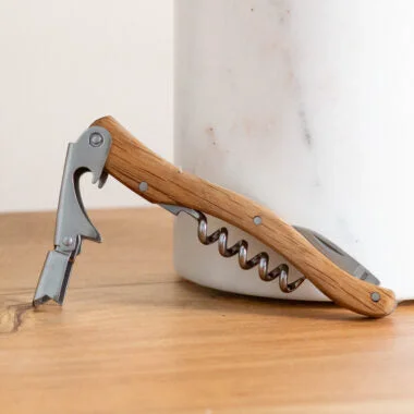 Soft French Dry Goods Olivewood Corkscrew in a beechwood box Flexible
