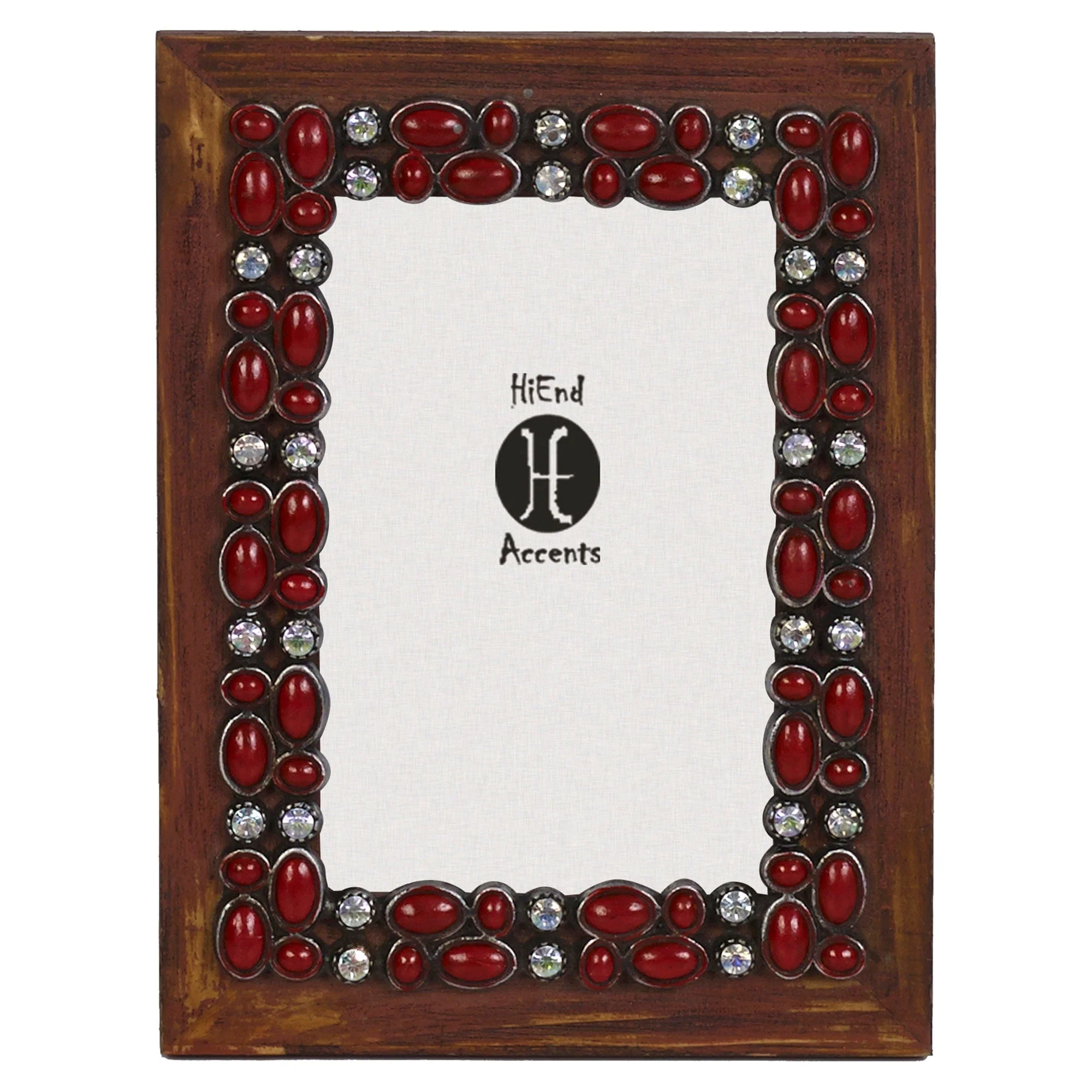 Exceptional Red Stone Wooden Picture Frame Relaxed