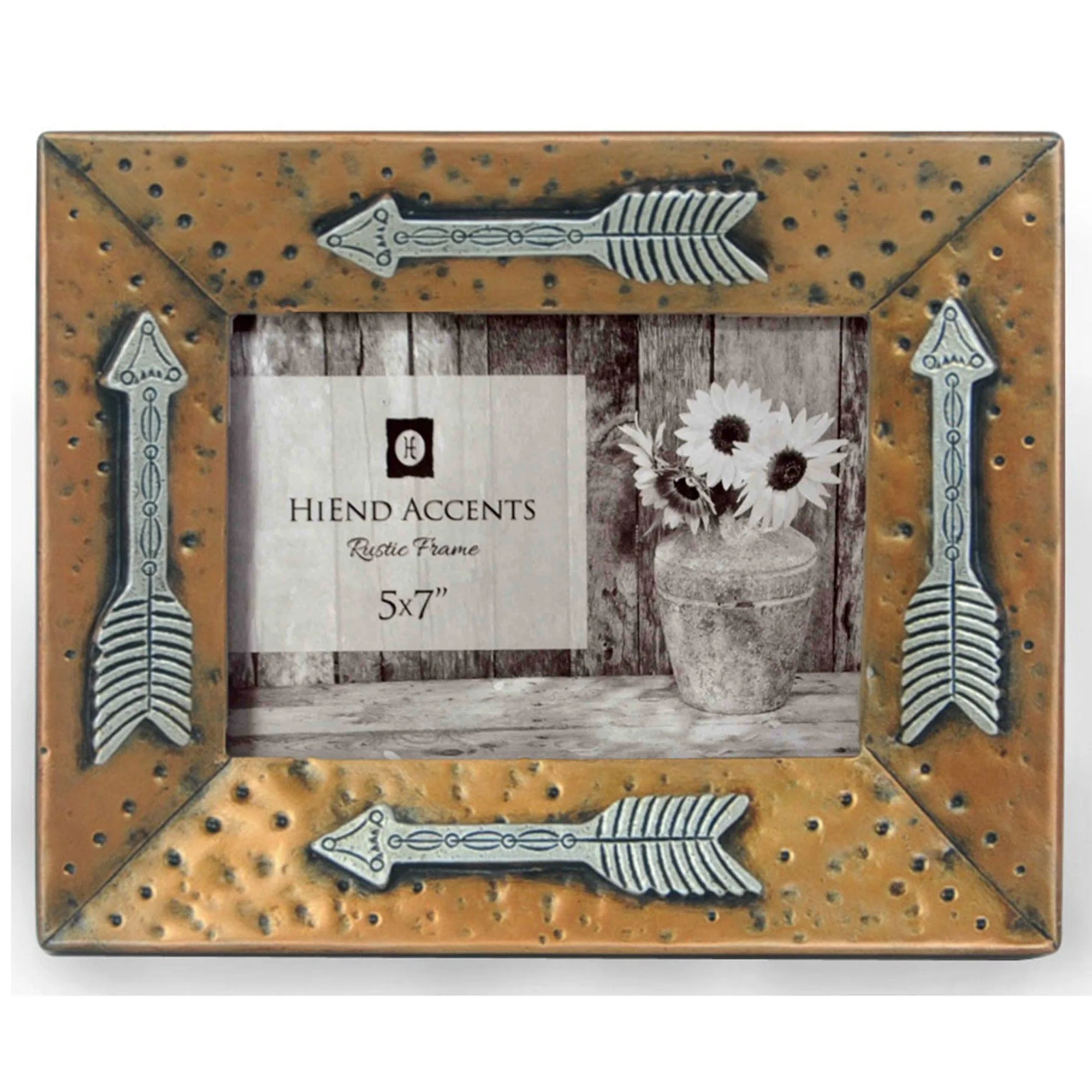 Relaxed Gold Picture Frame with Arrows Minimalist