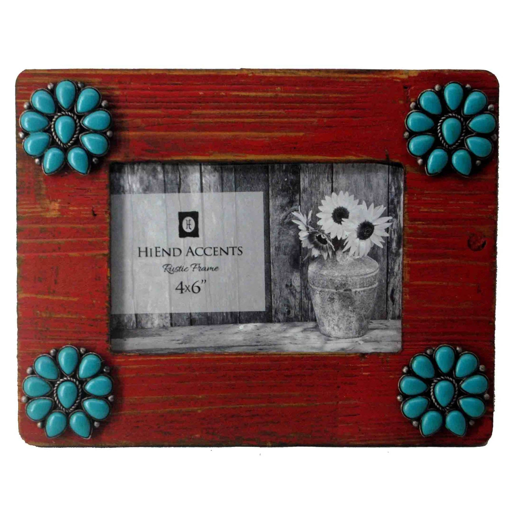 Durable Turquoise Squash Blossom Corners Picture Frame Quality